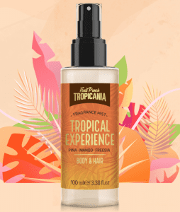 Bruma corporal y capilar Tropicania con Aroma tropical